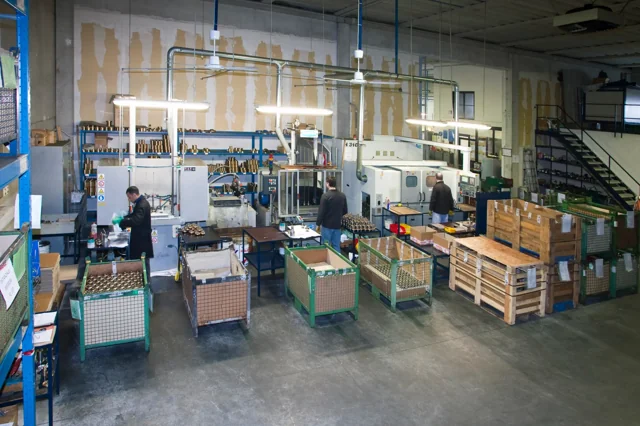 Una vista dell’officina