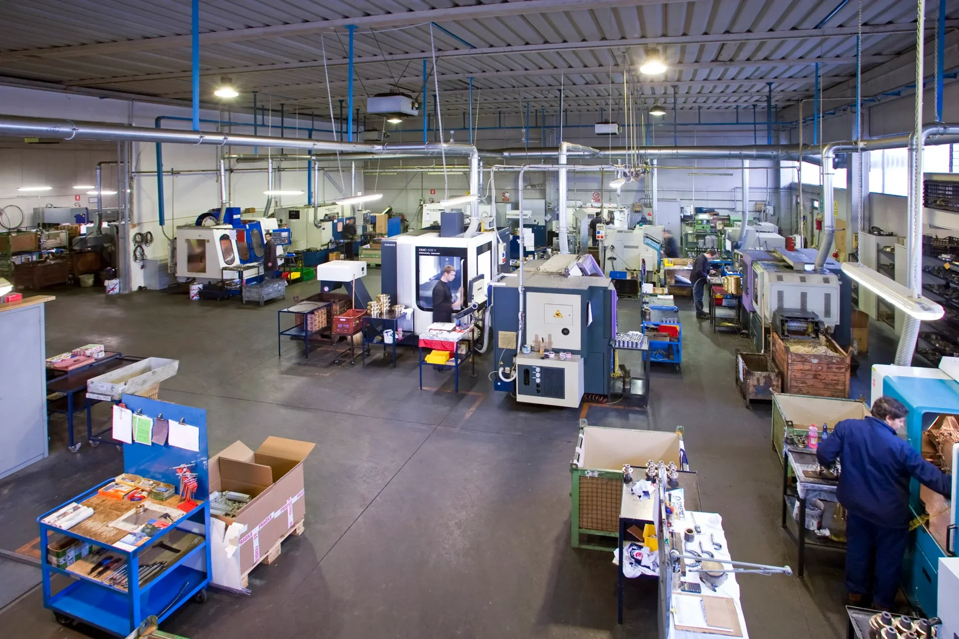 Il reparto produttivo di CBG a Ghedi
